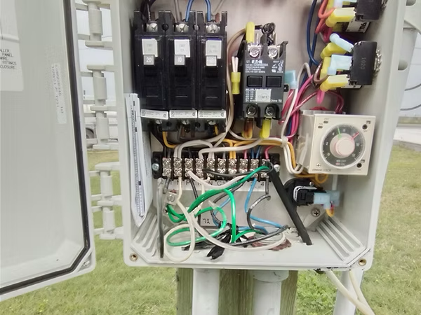 Septic control panel repair